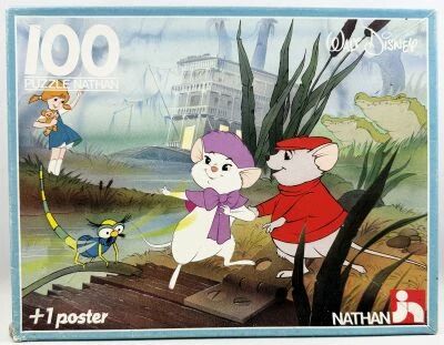 The Rescuers - Jigsaw Puzzle 100 pieces \ Bernard & Bianca save Penny\  - Nathan 1989 (ref.555479)