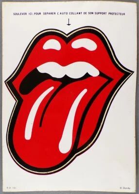 The Rolling Stones - Autocollant Carte Postale - Dorchy Ann�es 80