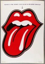 The Rolling Stones - Postal Card Sticker - Dorchy France 80\'s