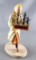 The Secret of the Unicorn - Plastic Figure - Tintin with Model of the Ship