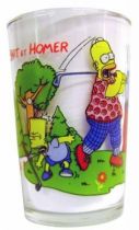 The Simpsons - Amora Mustard glass - Bart & Homer