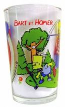 The Simpsons - Amora Mustard glass - Bart & Homer