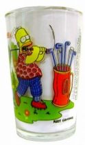 The Simpsons - Amora Mustard glass - Bart & Homer
