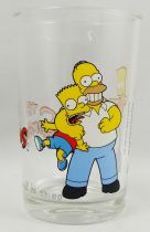 The Simpsons - Amora Mustard glass - Homer & Bart
