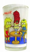 The Simpsons - Amora Mustard glass - Lisa & Maggie