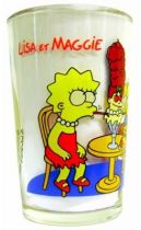 The Simpsons - Amora Mustard glass - Lisa & Maggie