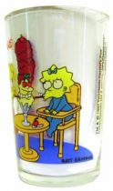 The Simpsons - Amora Mustard glass - Lisa & Maggie