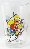 The Simpsons - Amora Mustard glass - Running Homer, Biking Marge & Maggie