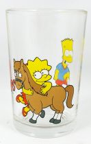 The Simpsons - Amora Mustard glass - Soccer Bart, Lisa with pony