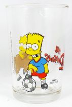 The Simpsons - Amora Mustard glass - Soccer Bart, Lisa with pony