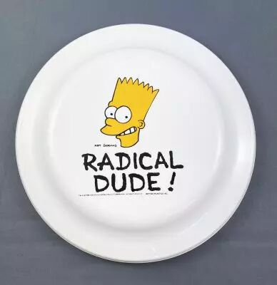 The Simpsons - Frisbee Bretas Plastic Inc. 1990 - Bart \ Radical Dude!\ 