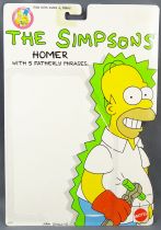 The Simpsons - Mattel 1990 - Set of 8 cardbacks : Homer, Marge, Bart, Lisa, Maggie, Nelson, Bartman, Rev\'n Go Racer