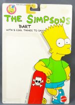 The Simpsons - Mattel 1990 - Set of 8 cardbacks : Homer, Marge, Bart, Lisa, Maggie, Nelson, Bartman, Rev\'n Go Racer