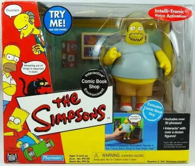 The Simpsons - Playmates - Comic Book Shop with Comic Book Guy