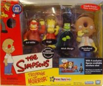 The Simpsons - Playmates - Ironic Punishment with Evil Willie, Hugo, Witch Marge & Donuthead Homer