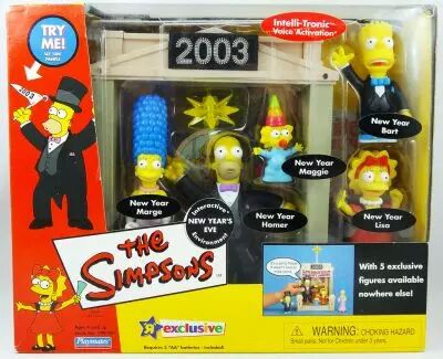 The Simpsons - Playmates - New Year\'s Eve (avec Bart, Homer, Lisa, Marge & Maggie)