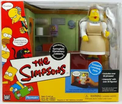 The Simpsons - Playmates - Springfield Elementary Cafetaria with Lunchlady Doris