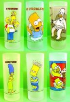 The Simpsons - Tropico Diffusion - Set of  6 water glasses Bart Simpson