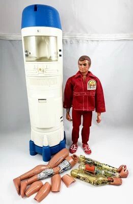 The Six Million Dollar Man - 12\  Kenner Doll - Steve Austion w/Critical Assignment Arms + Bionic Transport & Repair Station 