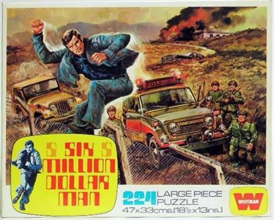 The Six Million Dollar Man - Merchandising Whitman puzzle - Steve Austin vs militarians - Mint in box