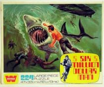 The Six Million Dollar Man - Merchandising Whitman puzzle - Steve Austin vs shark - Mint in box