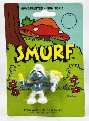 The Smurf (Les Schtroumpfs) - Wallace Berrie & Co. / Schleich -  Schtroumpf avec cornet de frites