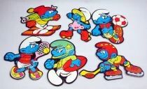The Smurfs - 6 Jigzaw Puzzle Figures - Sport Smurfs - Ravensburger 1984
