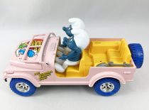 The Smurfs - Burago Ref.1103 - Smurfs in pink Jeep (loose)
