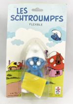The Smurfs - Céji Bendable Figure - Brainy Smurf (mint on card)