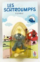 The Smurfs - Céji Bendable Figure - Flutist Smurf (mint on card)