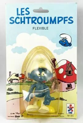 The Smurfs - C�ji Bendable Figure - Greedy Smurf (mint on card)
