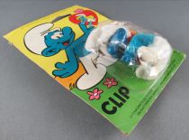 The Smurfs - Clip / Plush with claw - Smurf #3 (mint on card)