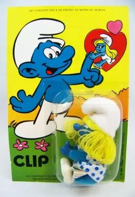 Les Schtroumpfs - Clip Peluche � pince - Schtroumpfette (neuf sous blister)