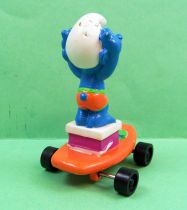 The Smurfs - Hardee\'s - Smurf starting base on orange skateboard