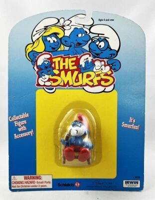 The Smurfs - Irwin / Schleich - Papa Smurf on a rocking chair