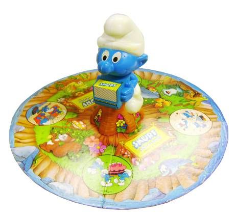 Smurf Spin A Round Game - 1983 - Milton Bradley - Good Condition