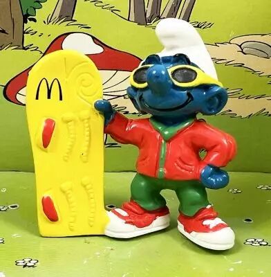 The Smurfs - McDonald\'s 1998 Snowboarder Smurf (MD9708)