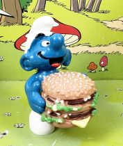 The Smurfs - McDonalds 1996 MD9610 Smurf with Hamburger