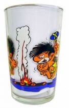 The Smurfs - Mustard glass Amora - Cosmosmurf & Schlimps