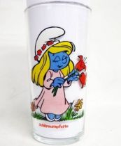 The Smurfs - Mustard glass Maille 1983 - Smurfette