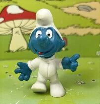 The Smurfs - Schleich - 20003 Cosmo Smurf (no helmet)  Made in Portugal