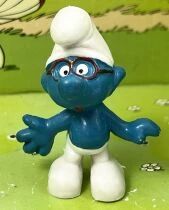 The Smurfs - Schleich - 20006 Brainy Smurf (red glasses)  Made in Portugal