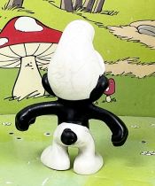 The Smurfs - Schleich - 20007 Black Smurf (Emblem/W.Germany)