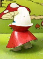 The Smurfs - Schleich - 20008 Conspirator Smurf (white coat lining)