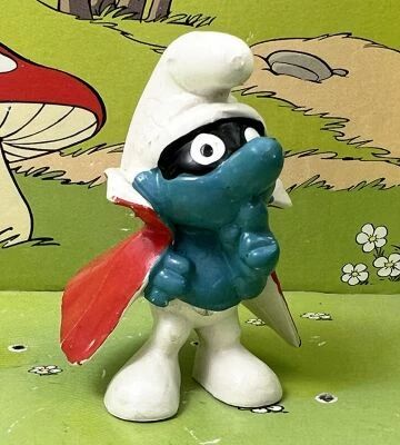 The Smurfs - Schleich - 20008 Conspirator Smurf (White Coat Lining)