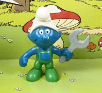 The Smurfs - Schleich - 20012 Mechanic Smurf (clear green outfit)