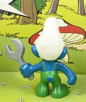 The Smurfs - Schleich - 20012 Mechanic Smurf (clear green outfit)