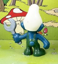 The Smurfs - Schleich - 20012 Mechanic Smurf (dark green outfit)