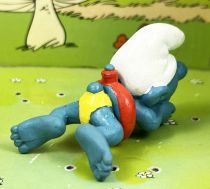 The Smurfs - Schleich - 20025 Swimming Smurf (clear Skin) w/red ring & yellow short