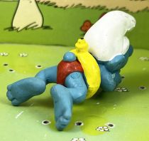 The Smurfs - Schleich - 20025 Swimming Smurf (clear skin) with yellow ring red short